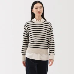Pulls Et Cardigans^Muji Pull col rond en tricot de laine moyen femme