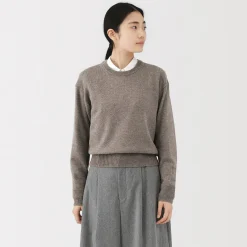 Pulls Et Cardigans^Muji Pull col rond en tricot de laine moyen femme