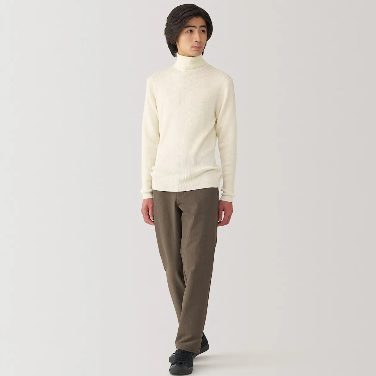 Pulls Et Cardigans^Muji Pull en laine côtelée col roulé homme