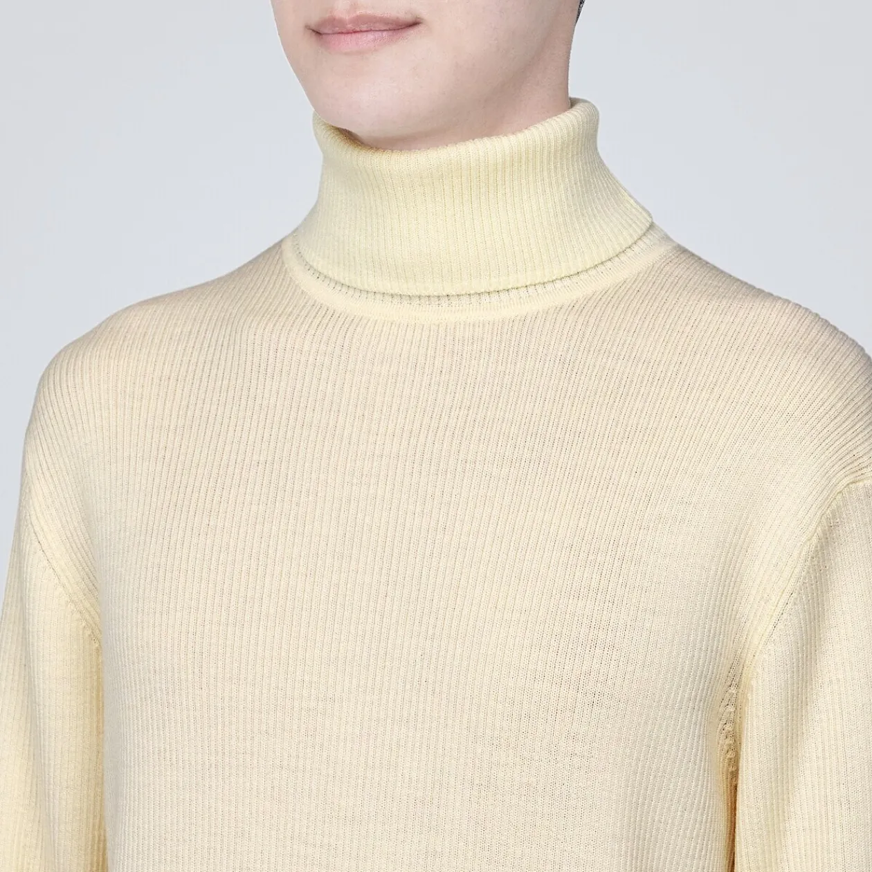 Pulls Et Cardigans^Muji Pull en laine côtelée col roulé homme