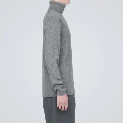 Pulls Et Cardigans^Muji Pull en laine côtelée col roulé homme