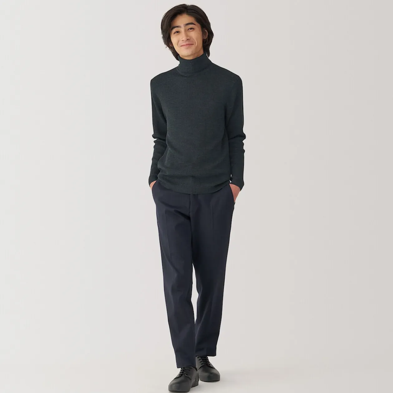 Pulls Et Cardigans^Muji Pull en laine côtelée col roulé homme
