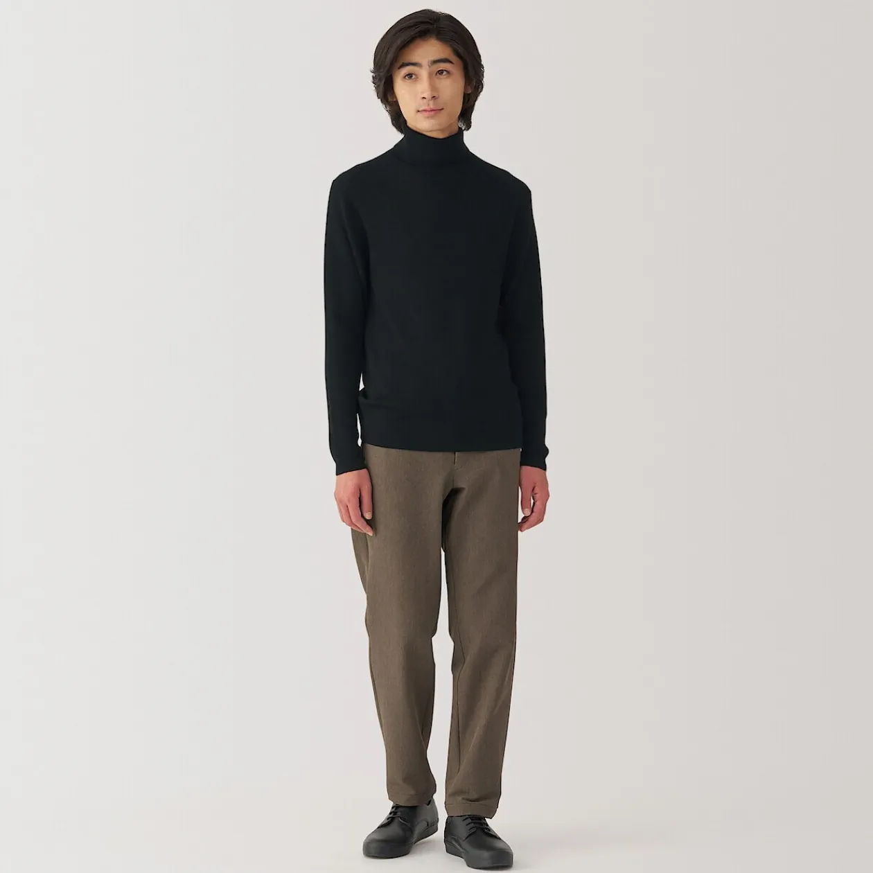Pulls Et Cardigans^Muji Pull en laine côtelée col roulé homme
