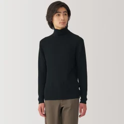 Pulls Et Cardigans^Muji Pull en laine côtelée col roulé homme