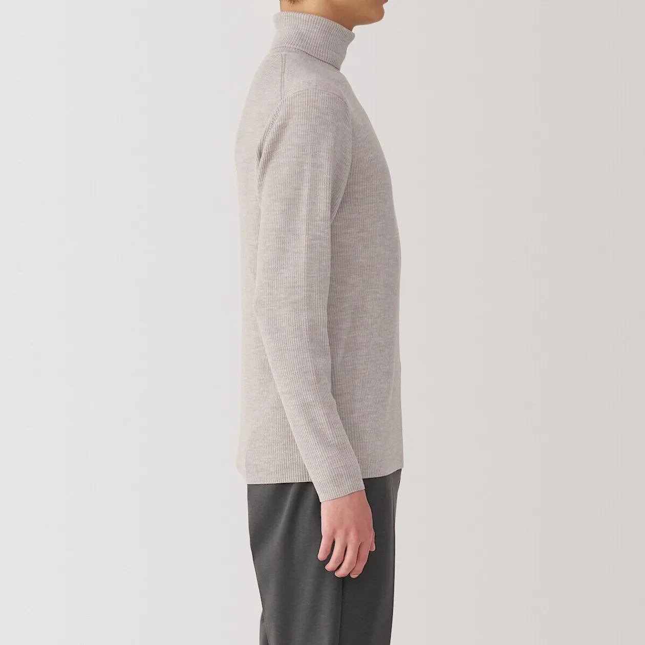 Pulls Et Cardigans^Muji Pull en laine côtelée col roulé homme