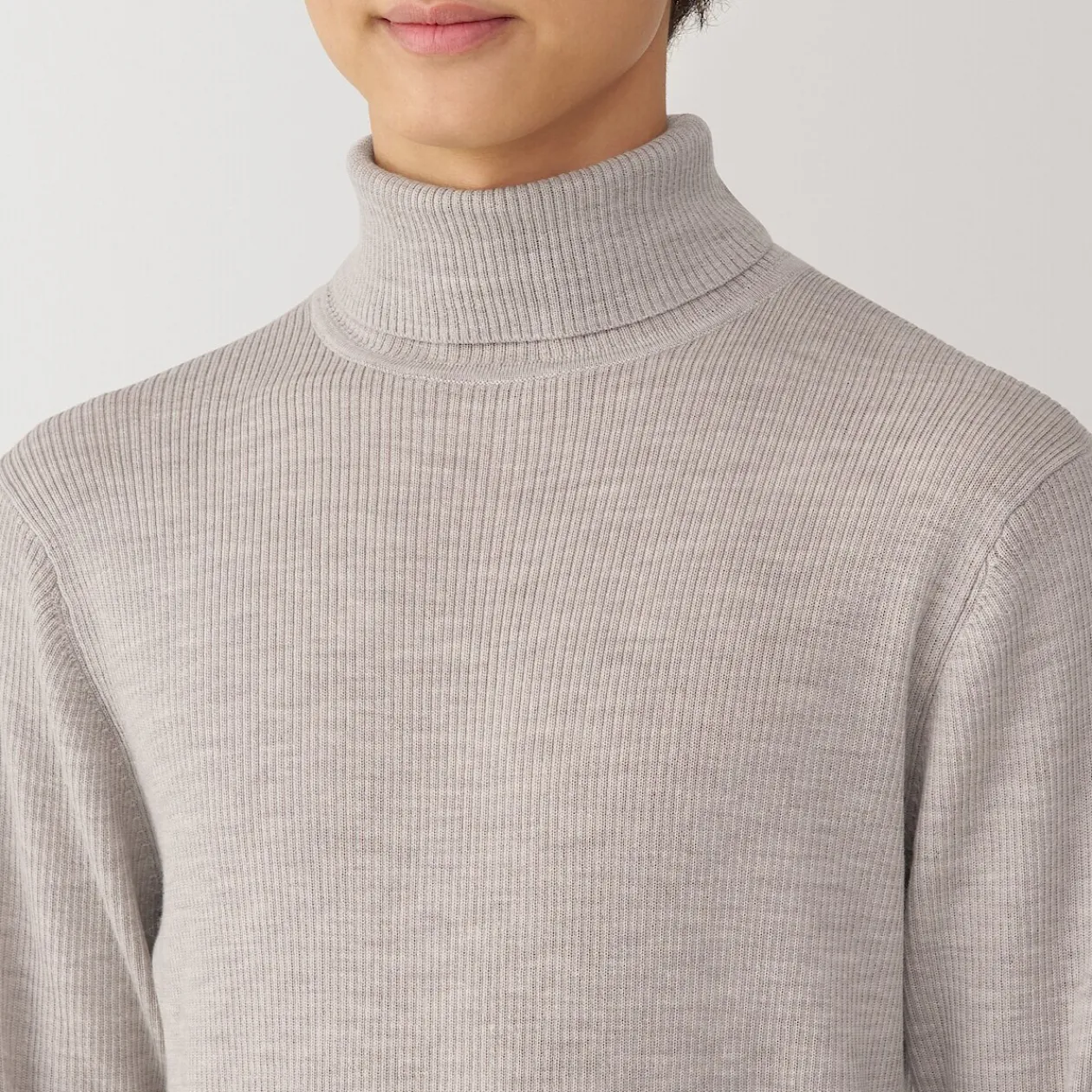 Pulls Et Cardigans^Muji Pull en laine côtelée col roulé homme
