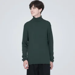 Pulls Et Cardigans^Muji Pull en laine côtelée col roulé homme