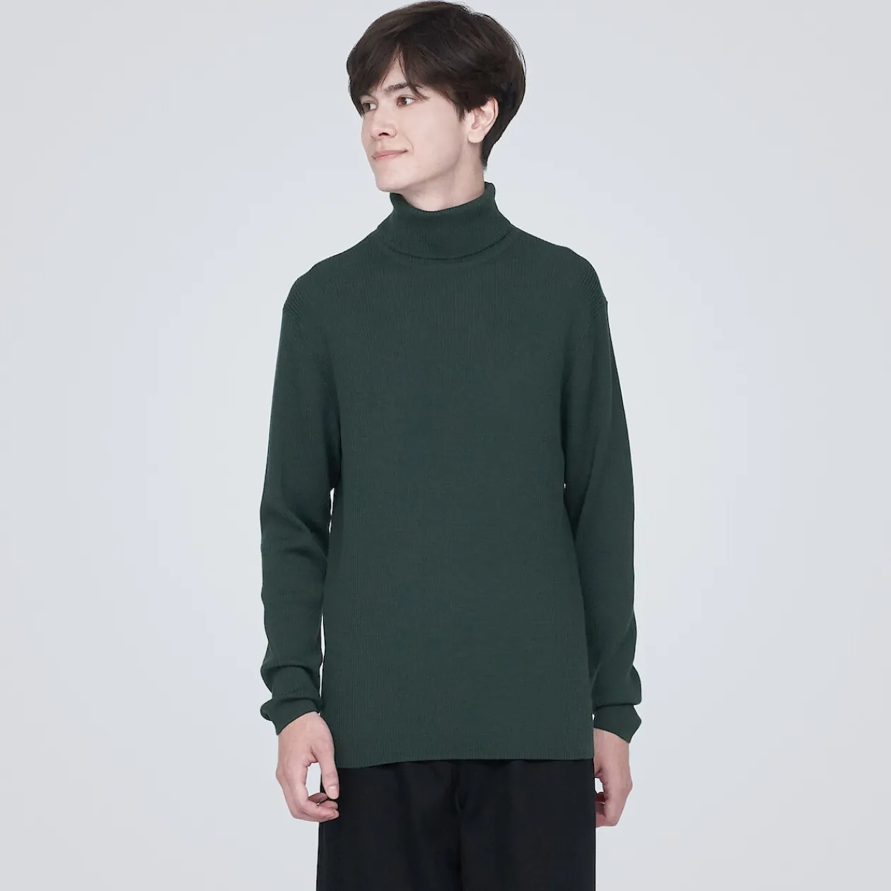 Pulls Et Cardigans^Muji Pull en laine côtelée col roulé homme