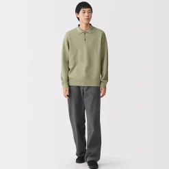 Pulls Et Cardigans^Muji Pull polo côtelé en mélange de coton pour homme