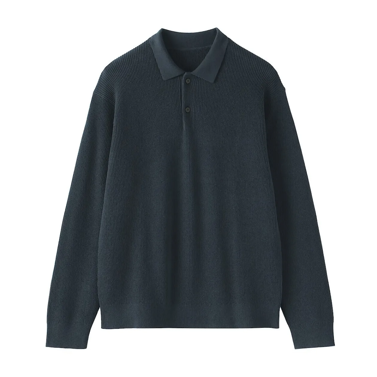 Pulls Et Cardigans^Muji Pull polo côtelé en mélange de coton pour homme