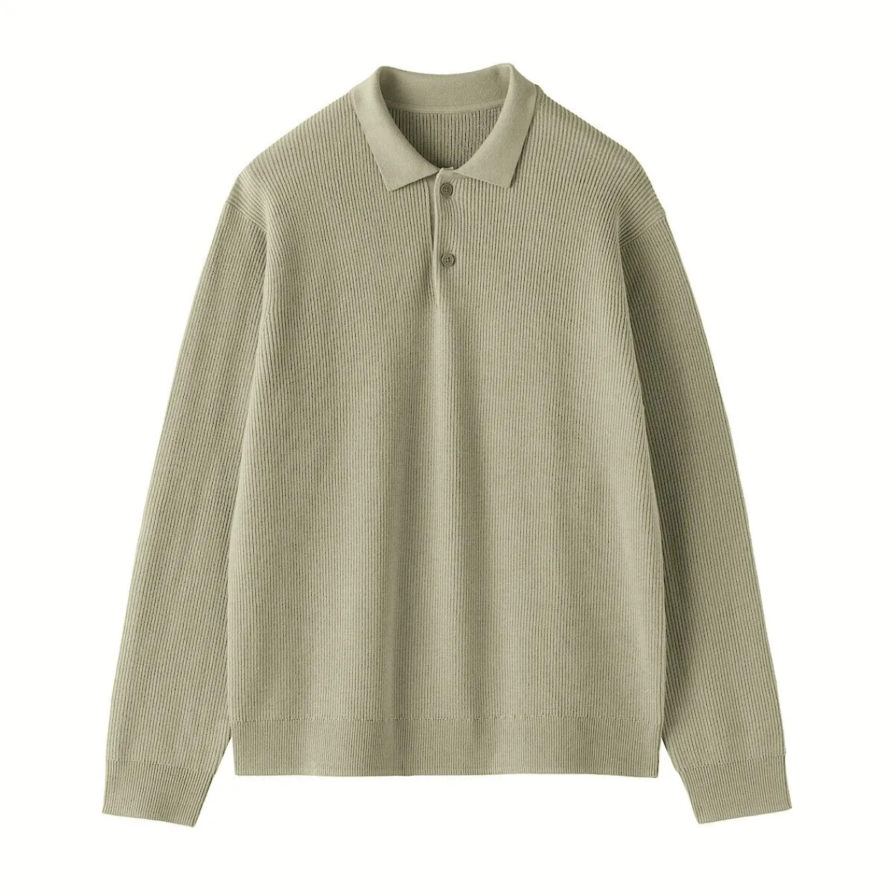 Pulls Et Cardigans^Muji Pull polo côtelé en mélange de coton pour homme