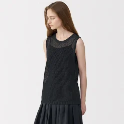 Pulls Et Cardigans^Muji Pull sans manche en tricot de washi et coton pour femme