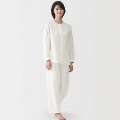 Pyjamas Et Vêtements D'Intérieur^Muji Pyjama en double gaze à pois dobby pour femme