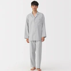 Pyjamas Et Vêtements D'Intérieur^Muji Pyjama en flanelle sans couture latérale pour homme