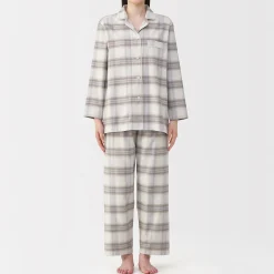 Pyjamas Et Vêtements D'Intérieur^Muji Pyjama en flanelle sans couture latérale pour femme