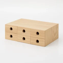 Rangements En Bois|Boîtes Et Rangement De Bureau^Muji Rangement en bois 6 tiroirs