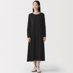 Robes Et Tuniques^Muji Robe à coupe trapèze et à manches longues en jersey de mélange Lyocell pour femme