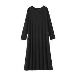 Robes Et Tuniques^Muji Robe à coupe trapèze et à manches longues en jersey de mélange Lyocell pour femme