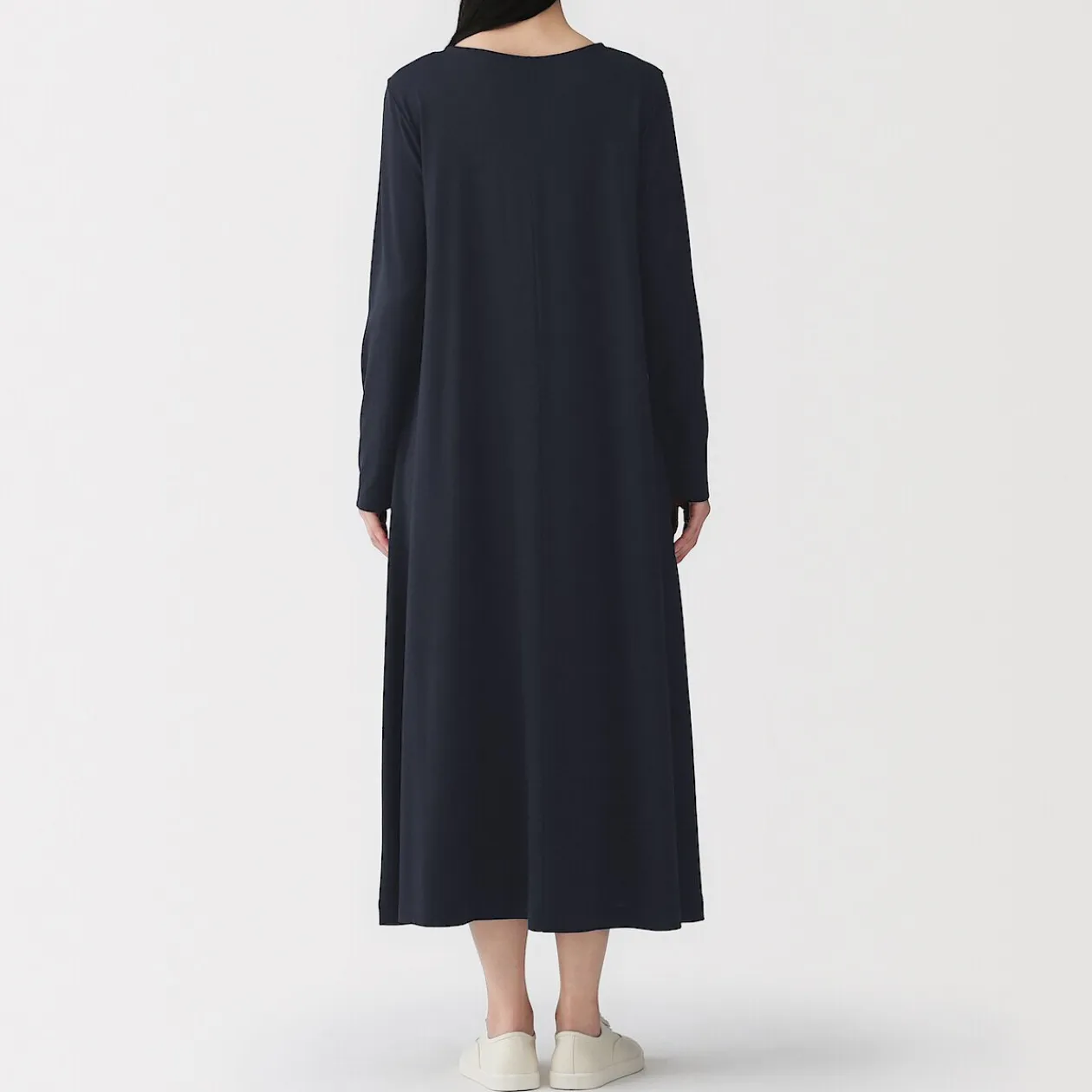Robes Et Tuniques^Muji Robe à coupe trapèze et à manches longues en jersey de mélange Lyocell pour femme