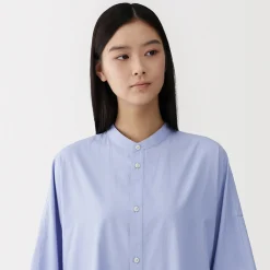 Robes Et Tuniques^Muji Robe chemise à col montant en popeline de coton biologique pour femme