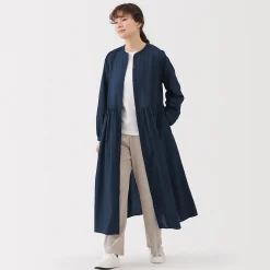 Robes Et Tuniques^Muji Robe chemise midi en voile de coton pour femme