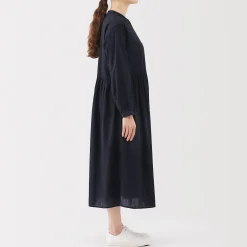 Robes Et Tuniques^Muji Robe chemise midi en voile de coton pour femme