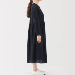 Robes Et Tuniques^Muji Robe chemise midi en voile de coton pour femme