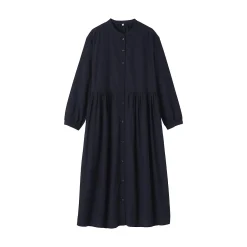 Robes Et Tuniques^Muji Robe chemise midi en voile de coton pour femme