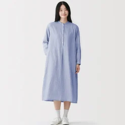 Robes Et Tuniques^Muji Robe en double gaze en mélange de kapok pour femme
