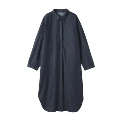 Robes Et Tuniques^Muji Robe-chemise légère en denim de kapok mélangé pour femme