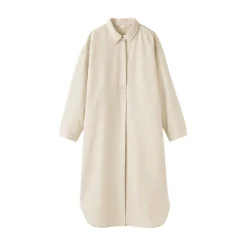 Robes Et Tuniques^Muji Robe-chemise légère en sergé de kapok mélangé pour femme Blanc Brut