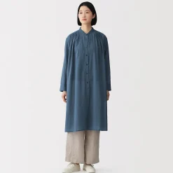 Chemises^Muji Robe-chemise transparent en coton biologique à haute torsion