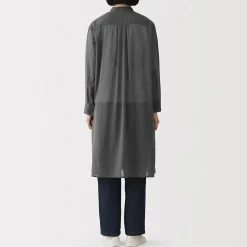 Chemises^Muji Robe-chemise transparent en coton biologique à haute torsion