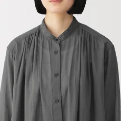 Chemises^Muji Robe-chemise transparent en coton biologique à haute torsion