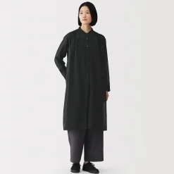 Chemises^Muji Robe-chemise transparent en coton biologique à haute torsion