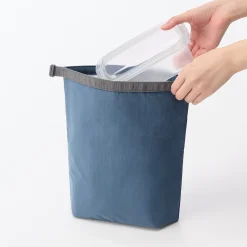 Linge De Table^Muji Sac à lunch isotherme à fermeture à enroulement - Grand format - Bleu fumé