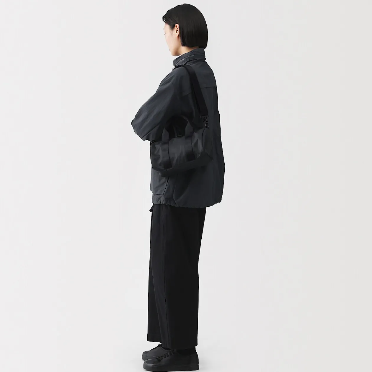 Sacs|Sacs^Muji Sac baril en nylon recyclé Noir