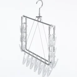Produits D'Entretien Des Vêtements^Muji Séchoir rectangulaire pliable en aluminium ‐ 26 pinces