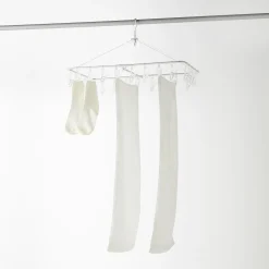 Produits D'Entretien Des Vêtements^Muji Séchoir rectangulaire pliable en aluminium ‐ 26 pinces