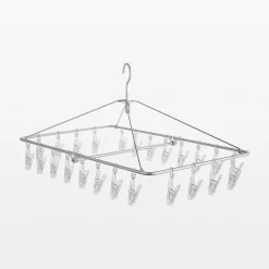 Produits D'Entretien Des Vêtements^Muji Séchoir rectangulaire pliable en aluminium ‐ 26 pinces