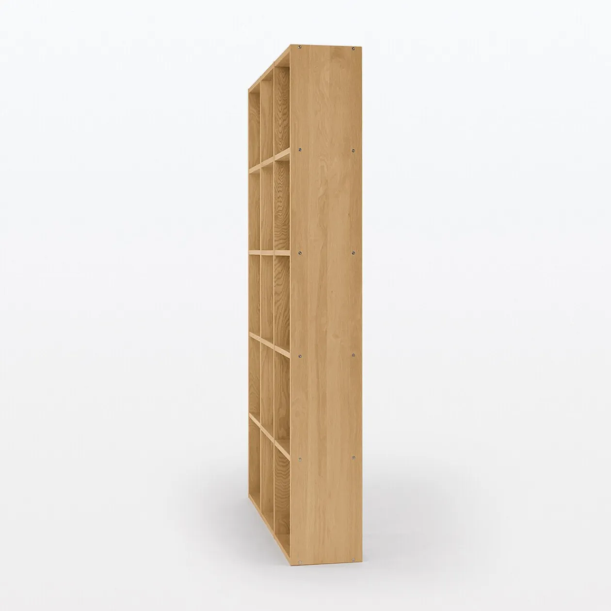 Étagères Modulables En Bois^Muji Set de 3 étagères étroites en chêne ‐ 3x5 niveaux (Dont Eco‐part. 5,30€)