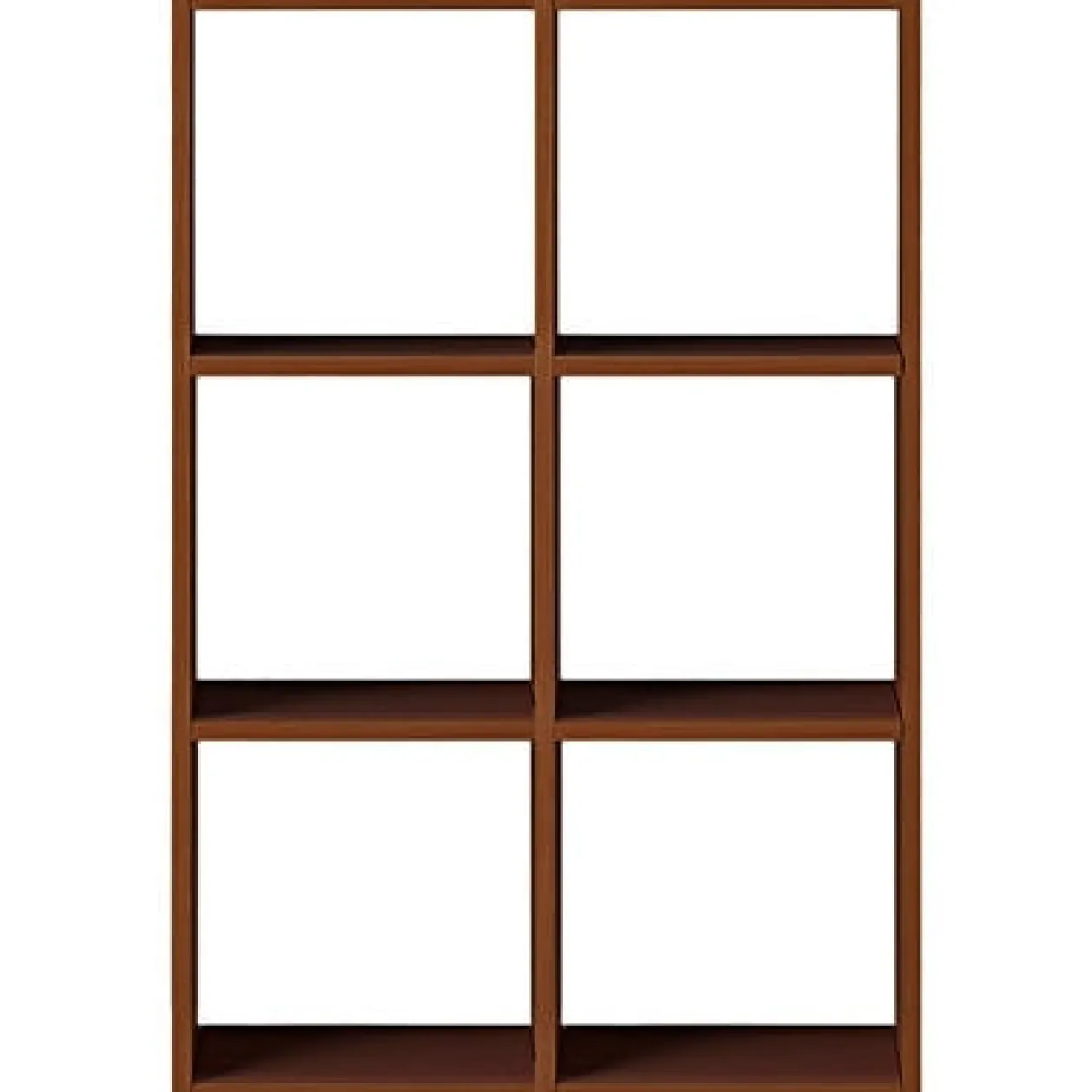 Étagères Modulables En Bois^Muji Set de 2 étagères étroites en noyer  ‐ 2x3 niveaux (Dont Eco‐part. 2,80 €)