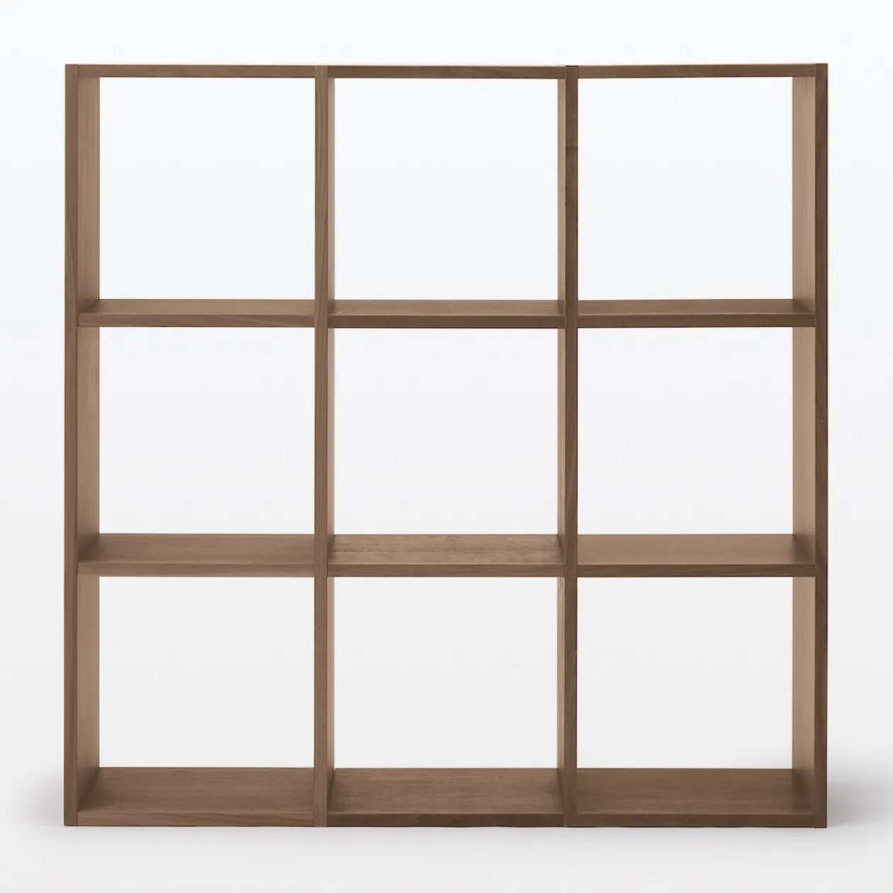 Étagères Modulables En Bois^Muji Set de 3 étagères étroites en noyer ‐ 3x3 niveaux(Dont Eco‐part. 3,80 €)