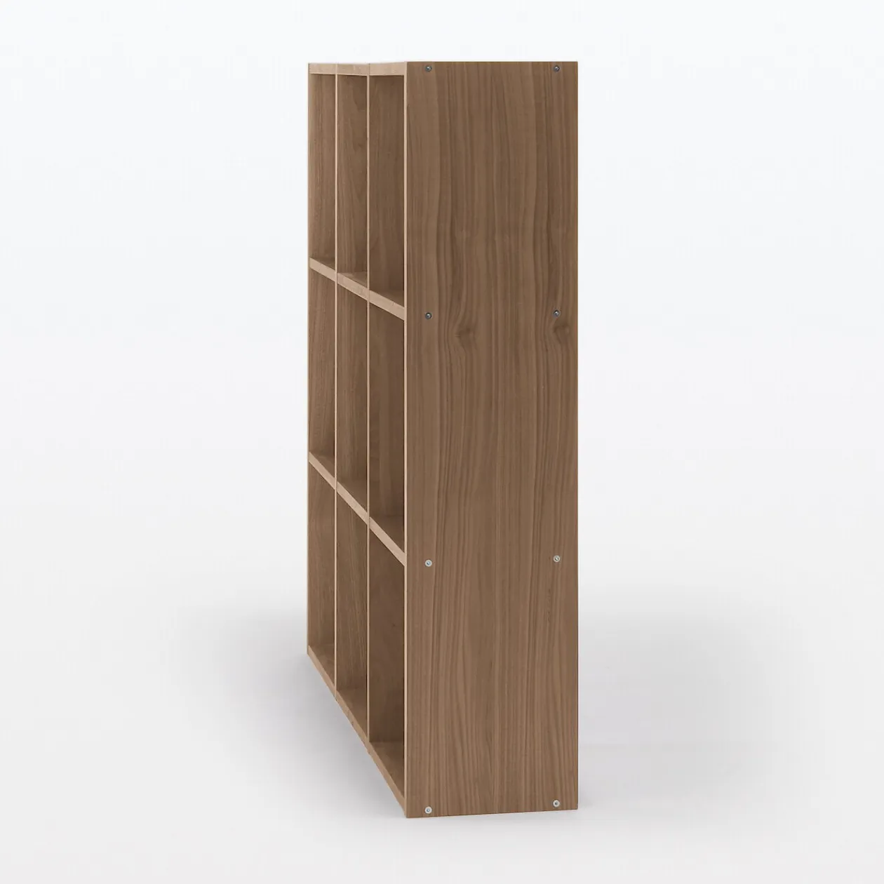 Étagères Modulables En Bois^Muji Set de 3 étagères étroites en noyer ‐ 3x3 niveaux(Dont Eco‐part. 3,80 €)