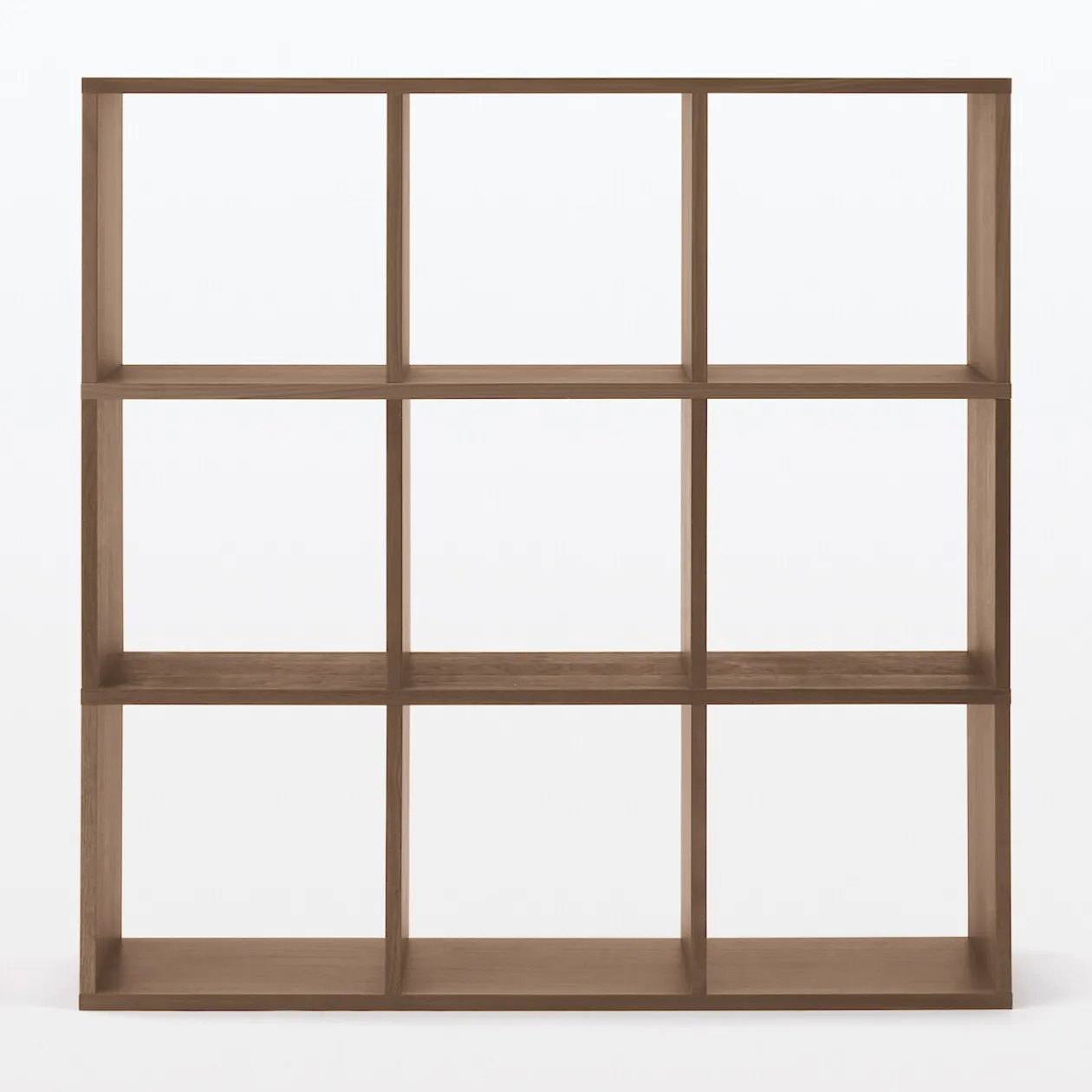 Étagères Modulables En Bois^Muji Set de 3 étagères étroites en noyer ‐ 3x3 niveaux(Dont Eco‐part. 3,80 €)