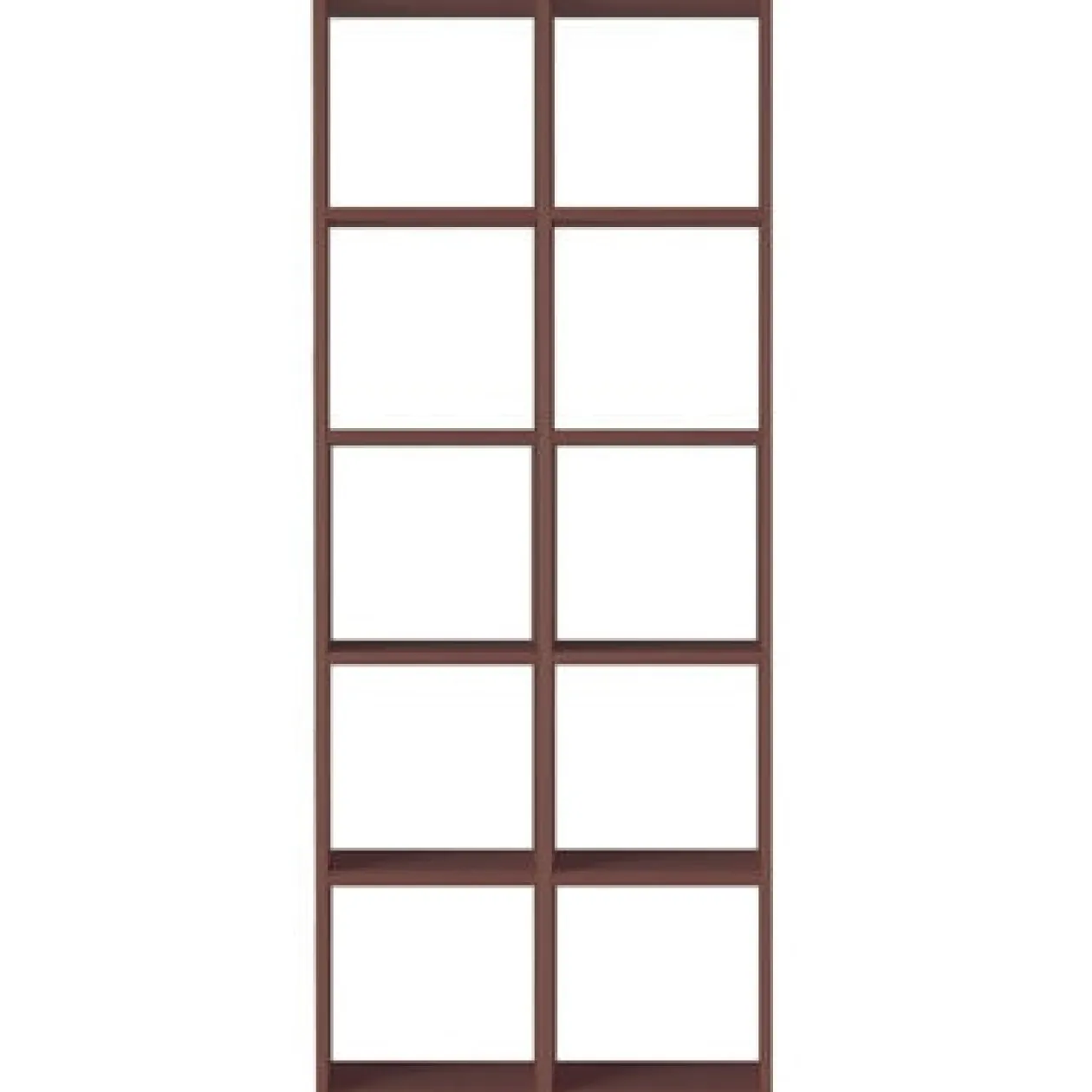 Étagères Modulables En Bois^Muji Set de 2 étagères étroites en noyer ‐ 2x5 niveaux (Dont Eco‐part. 5,30 €)