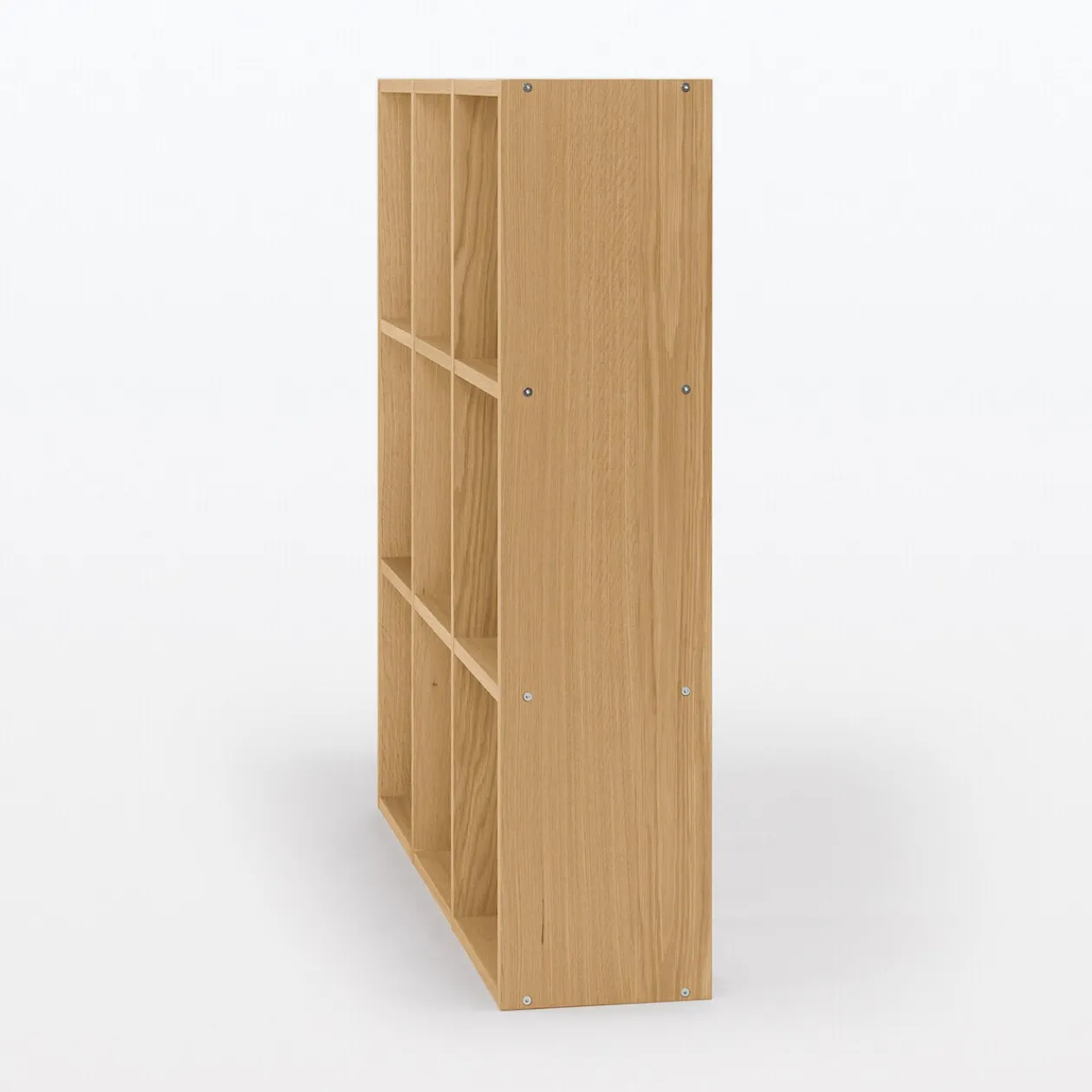Étagères Modulables En Bois^Muji Set de 3 étagères étroites en chêne ‐ 3x3 niveaux (Dont Eco‐part. 3,90 €)