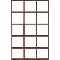 Étagères Modulables En Bois^Muji Set de 3 étagères étroites en noyer ‐3x5 niveaux (Dont Eco‐part. 5,30 €)