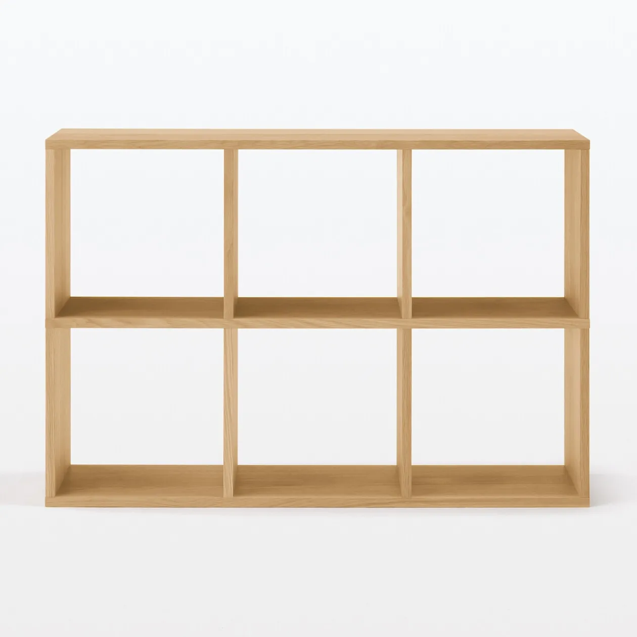 Étagères Modulables En Bois^Muji Set de 2 étagères étroites en chêne ‐ 2x3 niveaux (Dont Eco‐part. 2,80 €)