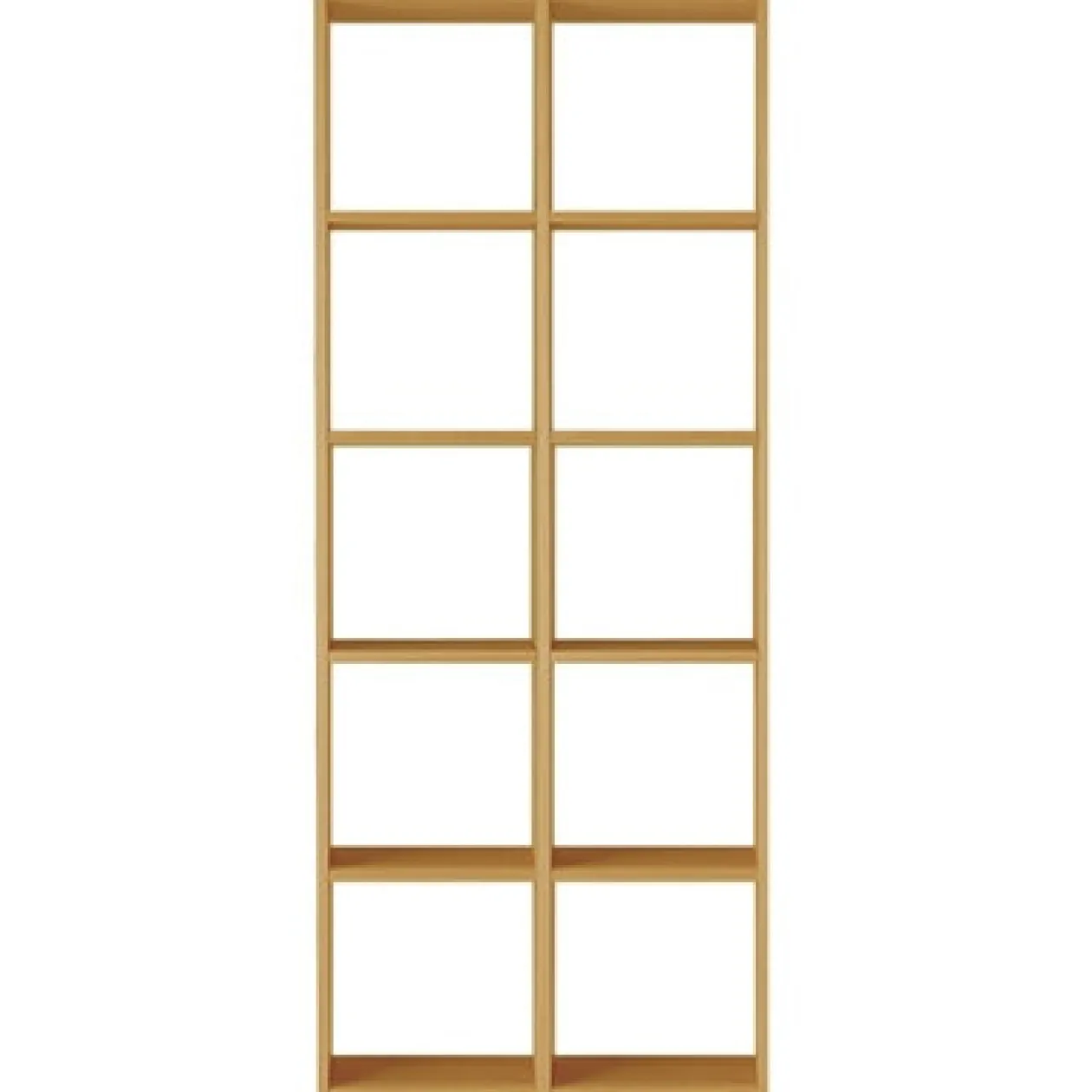 Étagères Modulables En Bois^Muji Set de 2 étagères étroites en chêne ‐ 2x5 niveaux (Dont Eco‐part. 5,30 €)